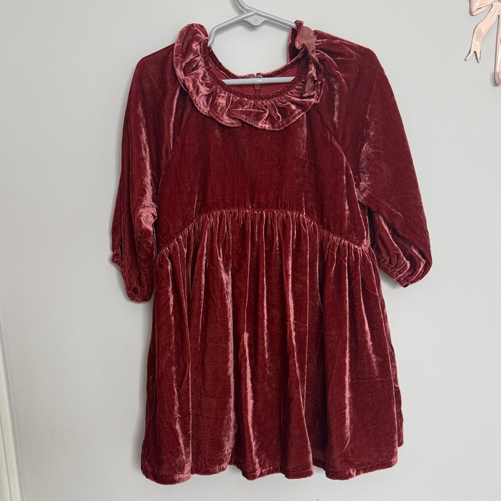 Noralee Adeline 2T Velvet Ruby toddler Dress - Picture 3 of 5